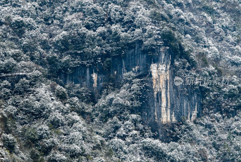 重庆酉阳：绵延青山披白纱