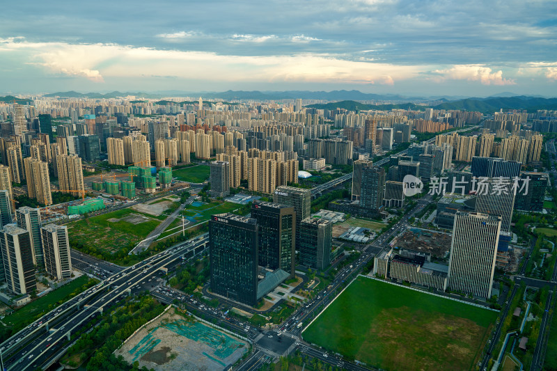 浙江杭州滨江城市风光