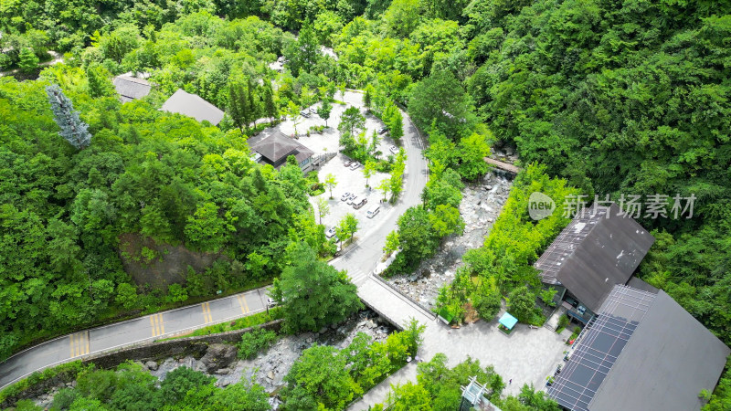 航拍湖北神农架官门山景区