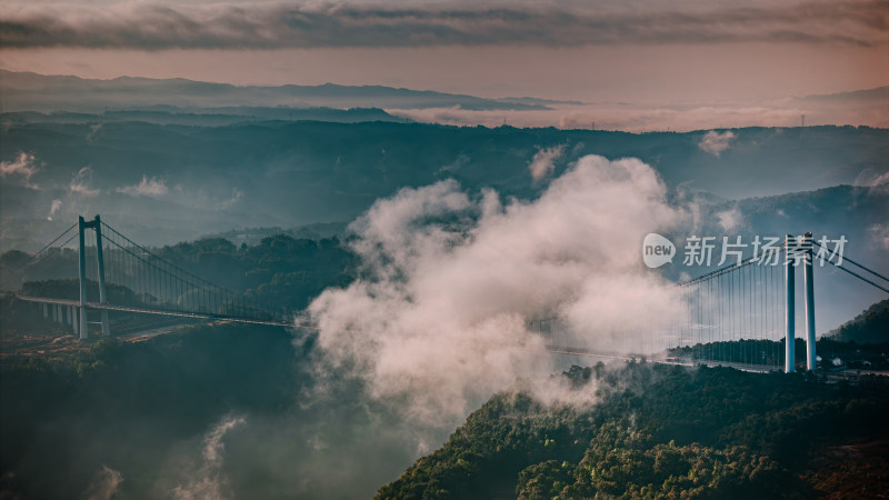 超级工程龙江大桥全景