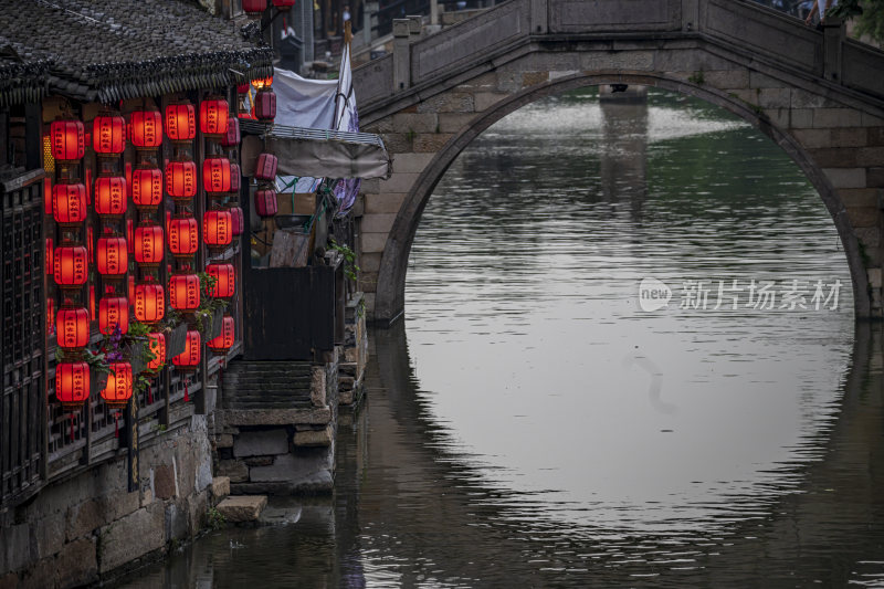 浙江嘉兴西塘古镇江南水乡风景