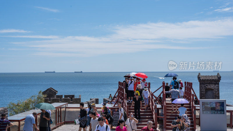 河北山海关老龙头明长城自然建筑景点景观