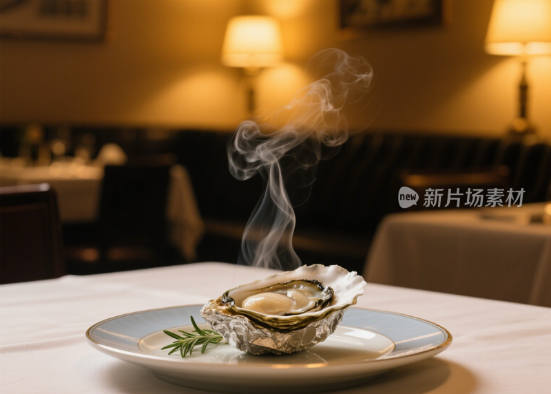 生蚝烤生蚝清蒸生蚝海鲜餐饮美食