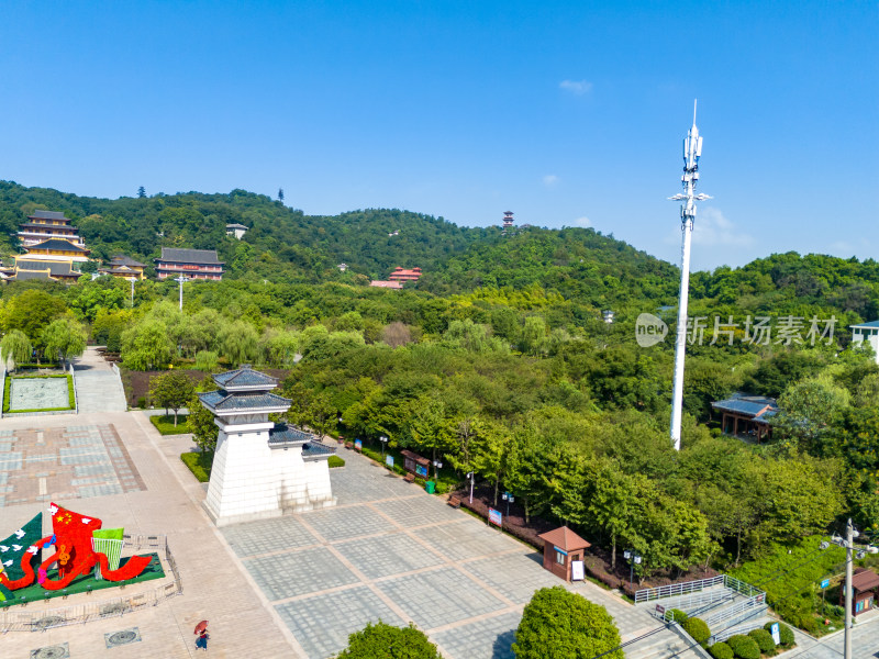 鄂州西山古灵泉寺航拍图