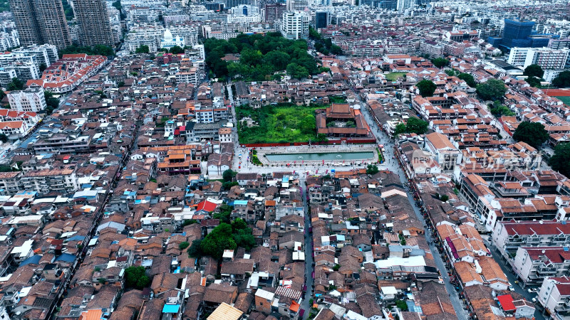 漳州古城航拍摄影照片福建省漳州市城市风光