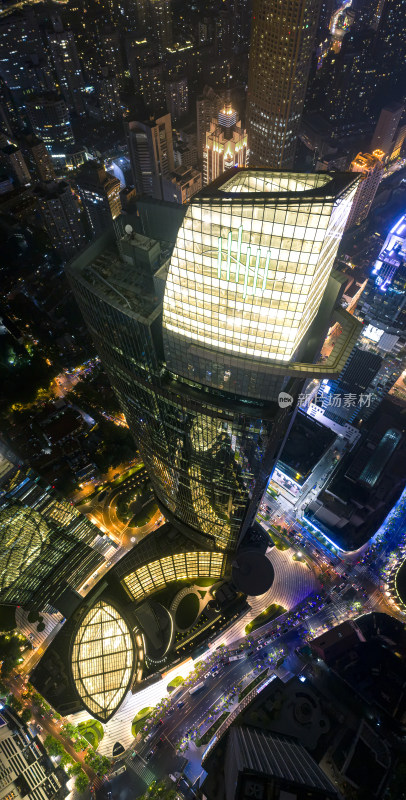 城市高楼夜景俯瞰