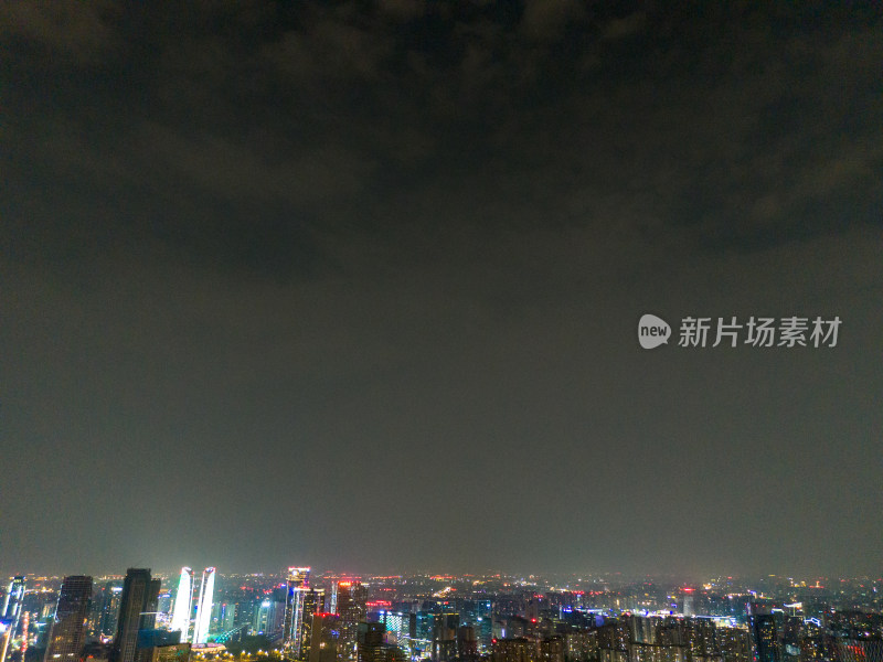 成都金融城夜景航拍图