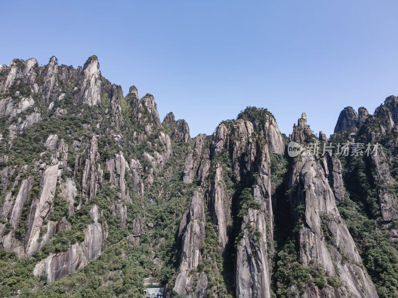 江西上饶三清山夏季山脉主峰航拍