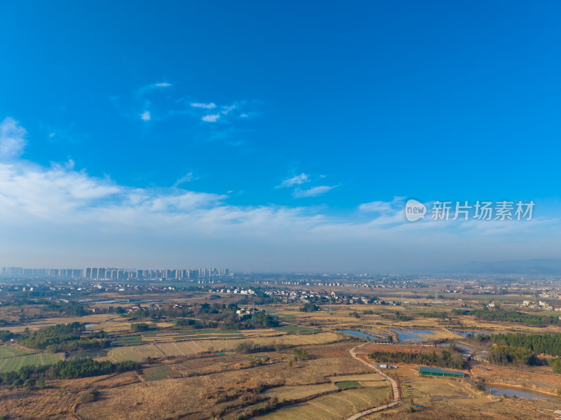 乡村田园风光航拍全景