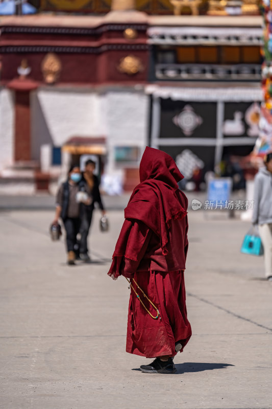 西藏山南桑耶寺藏式金顶高原圣地恢弘建筑