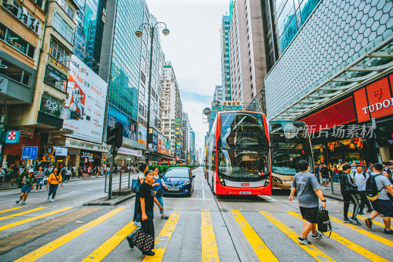 香港九龙城区城市风光