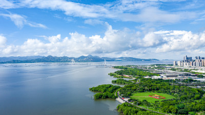 深圳城市风光航拍全景图