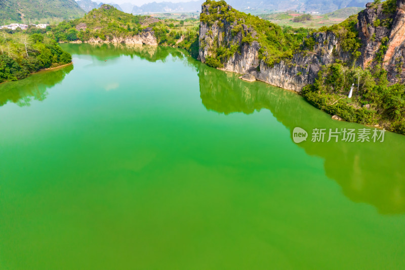 广西崇左左江风光航拍图