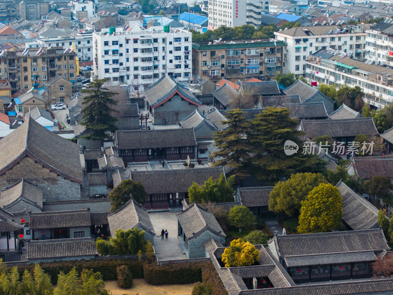 江苏省淮安市地标建筑淮安府署航拍