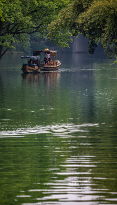 杭州西湖浴鹄湾山水景观