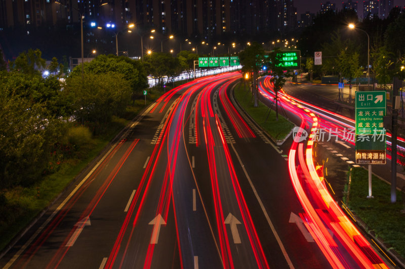 成都夜景 延时拍摄 白鹭湾