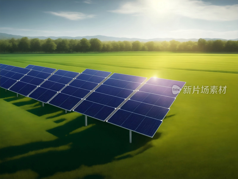 光伏发电大片的光伏板新能源太阳能产业