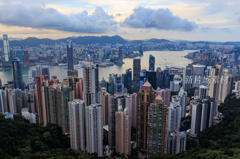 香港城市风光全景