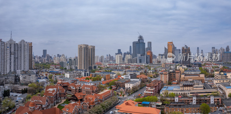 天津海河风景线城市建筑风光航拍