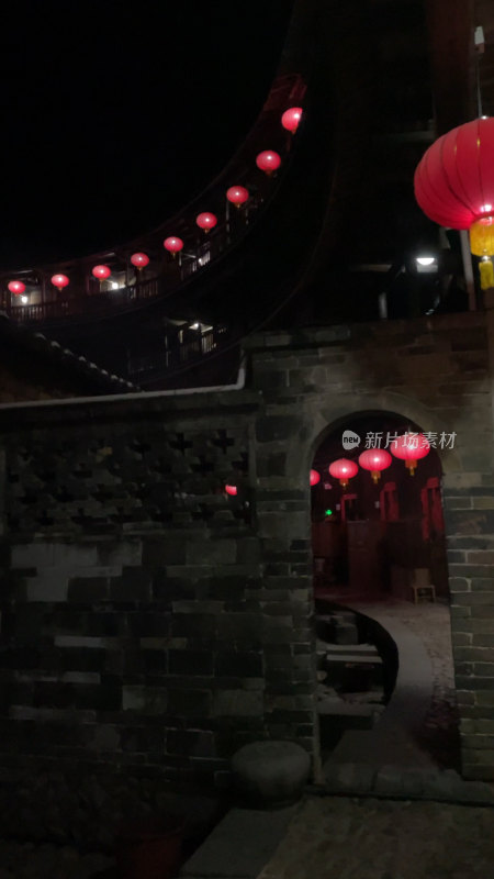 福建南靖土楼夜景
