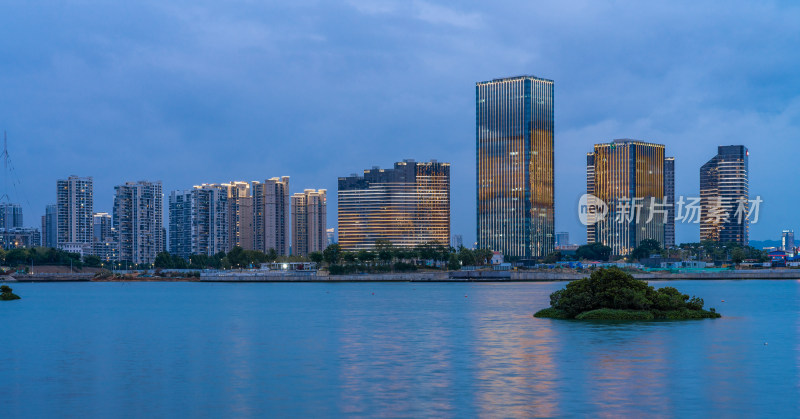 厦门海沧湖水秀公园夜景