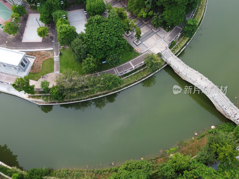 航拍广东省东莞市清溪镇城市风光