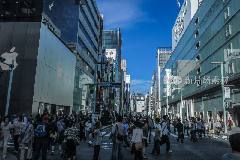 日本东京银座街景