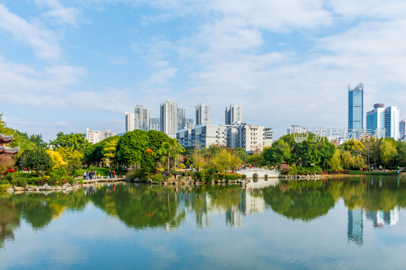 福州黎明湖公园景色