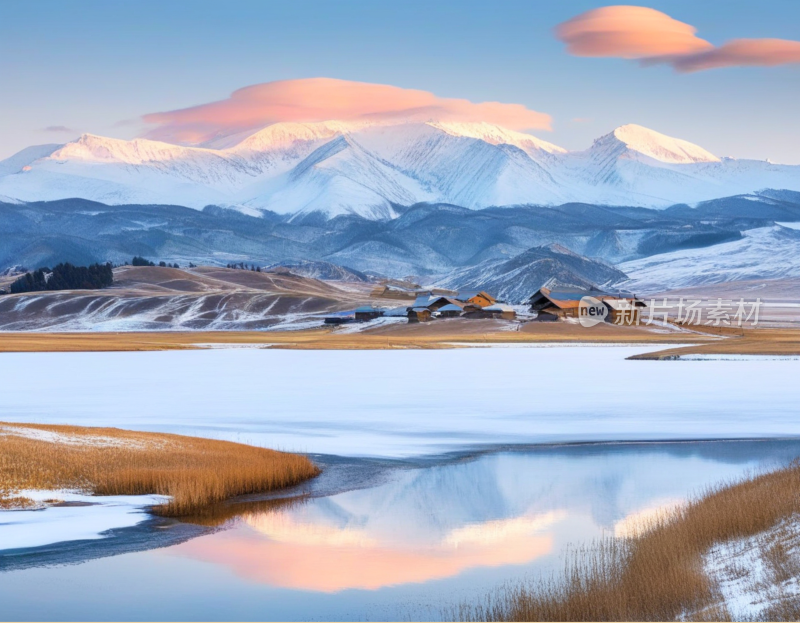 冬季高山雪山