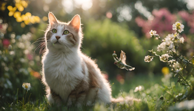 花园中的猫