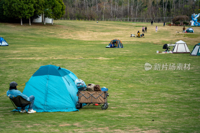 木兰草原草地露营