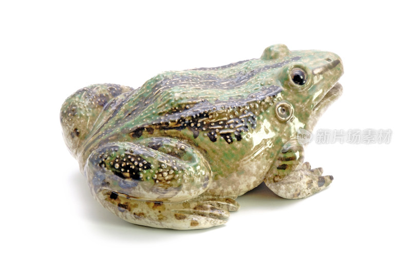 陶瓷青蛙摆件特写