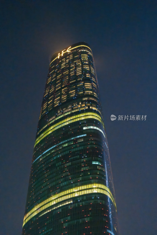 广东广州大剧院夜景城市建筑摩天大楼景观