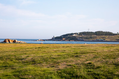 山东青岛海之恋公园海滨草坡草坪