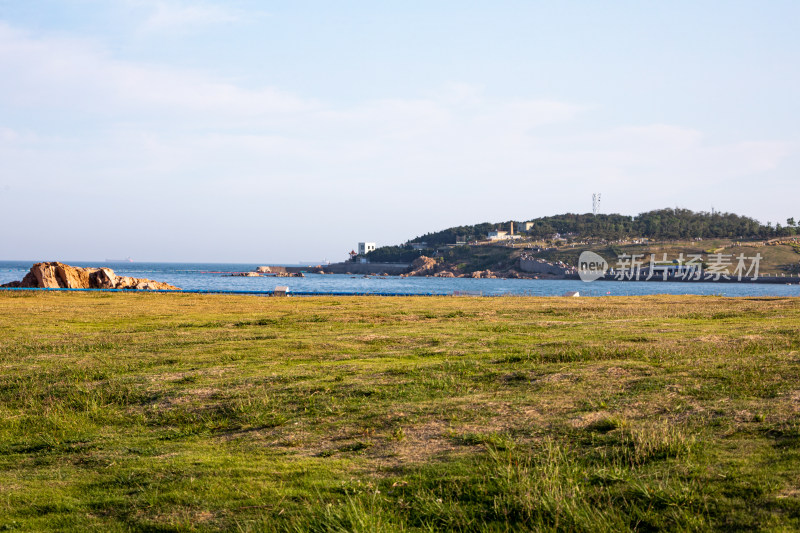 山东青岛海之恋公园海滨草坡草坪