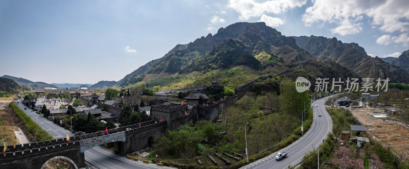 天津蓟州黄崖关长城旅游景区自然风光航拍