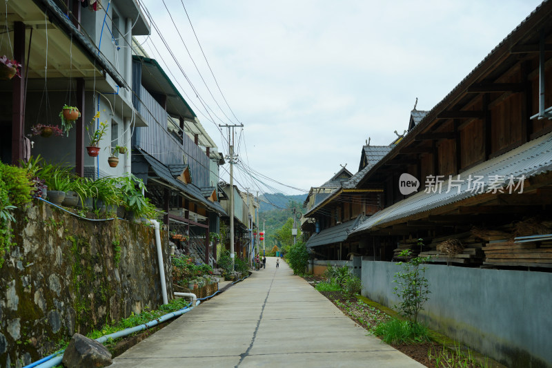 西双版纳现代农村房屋与田园风光