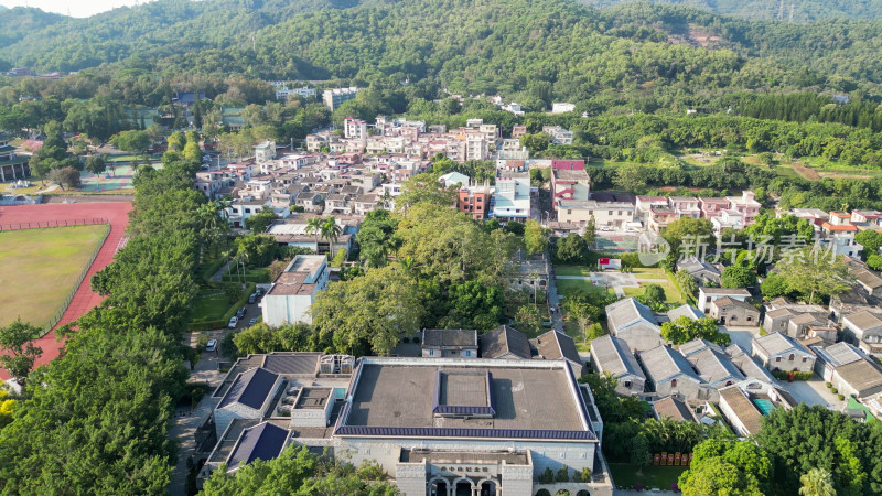 航拍广东中山孙中山故里旅游区