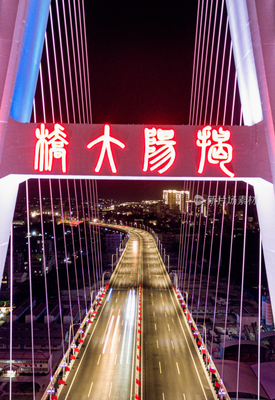 揭阳大桥夜景航拍 揭阳夜景