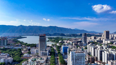 广东肇庆城市建设航拍