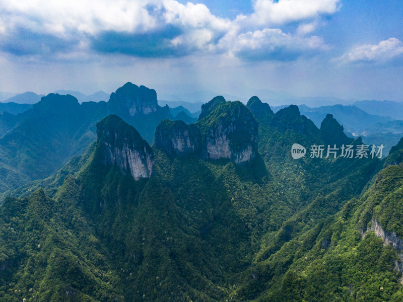 祖国壮丽山河湖南张家界山川地貌摄影图