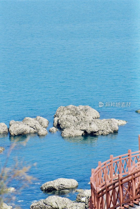 烟台 养马岛 海水 蓝色 质感 清新 背景