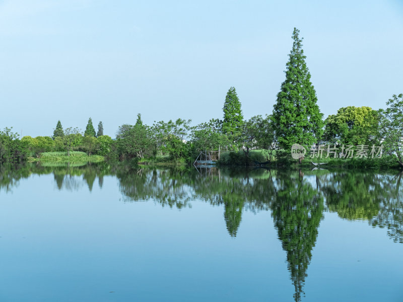 绍兴江南水乡东鉴湖风景