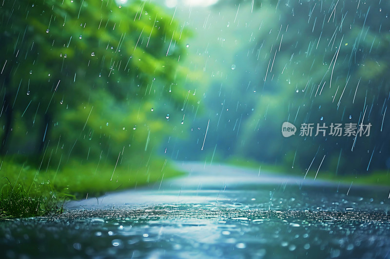 自然风景植物背景雨水