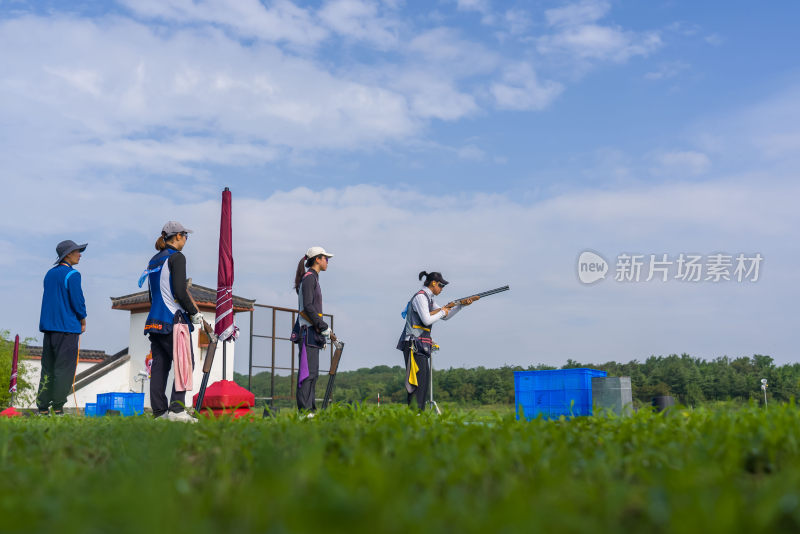 河南省第十四届运动会飞碟射击比赛现场