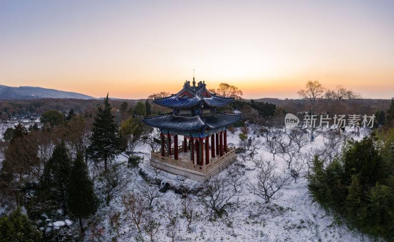 南京明孝陵冬季雪景