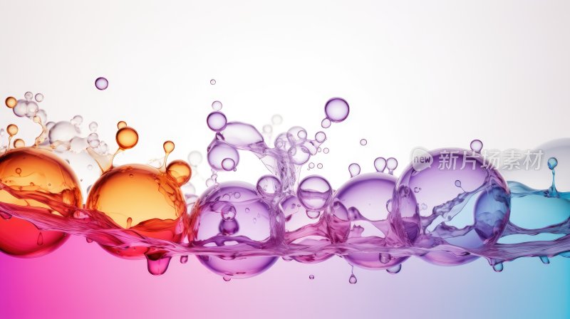 化妆品液体气泡分子抗氧化剂效果图