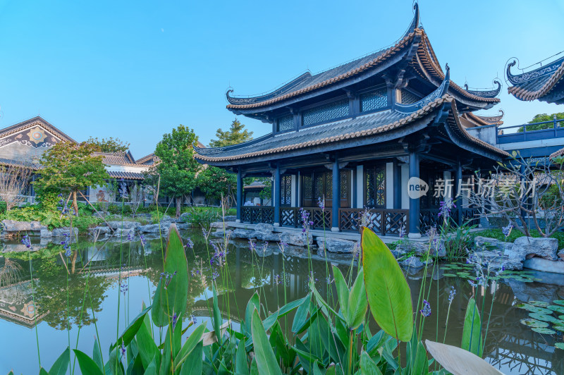 广州市文化馆中式传统岭南建筑园林水景设计