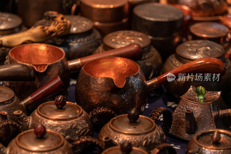 茶文化茶具鎏金铜壶茶壶