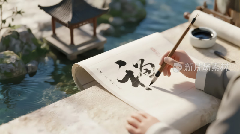 风书法文化传承毛笔字艺术培训背景